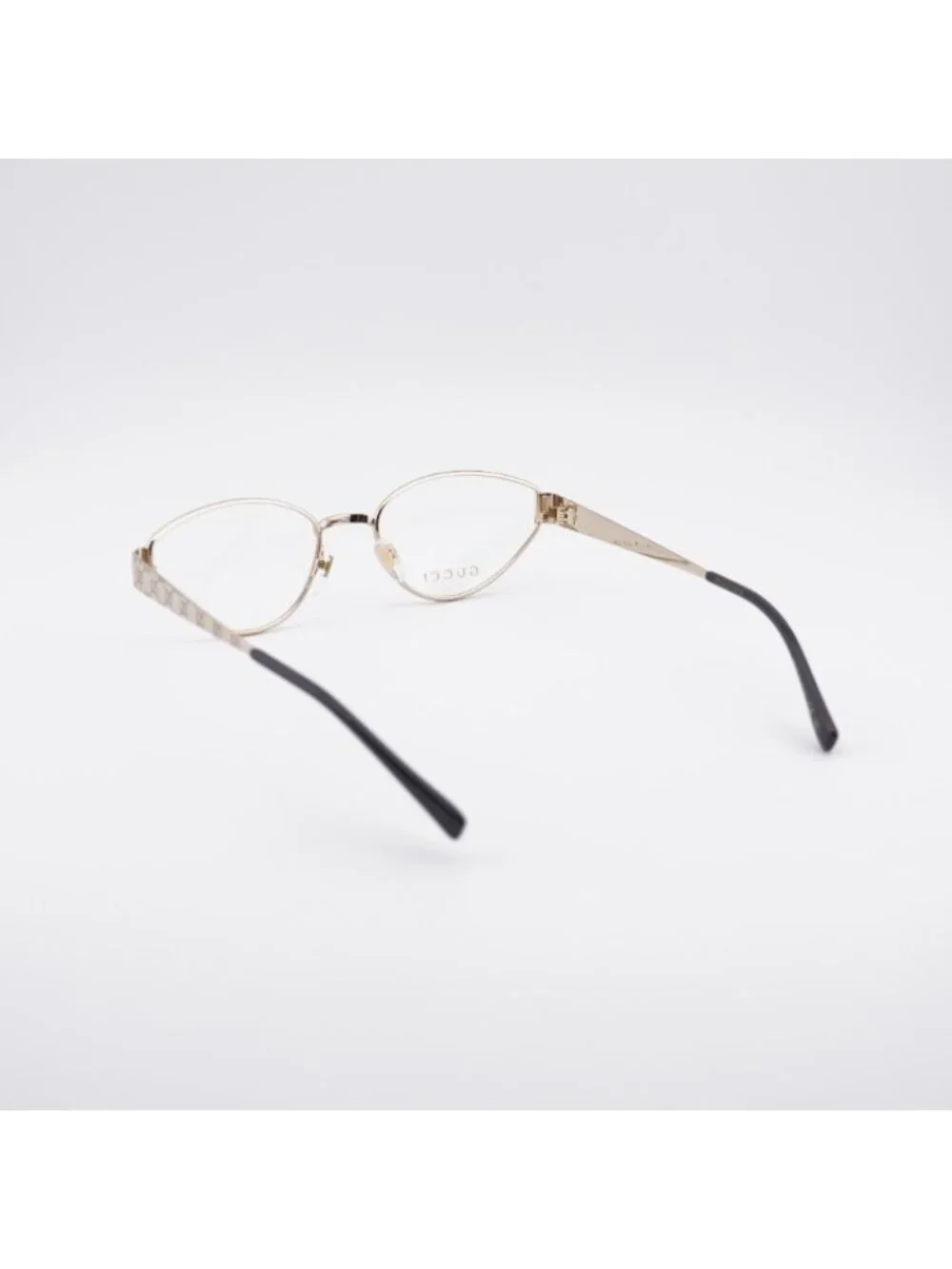 Gucci GG1853O 001 Eyeglasses Gold with GG Pattern 54mm Cat Eye Frame